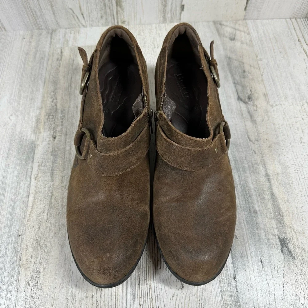 Born‎ Zowy Tobacco Brown Harness Ankle Booties #800